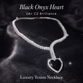 White Gold Over Sterling Silver Cubic Zirconia 18" Tennis Necklace