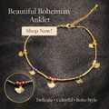 Bohemian Style Gold Hummingbird Beaded Anklet