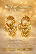 10k Gold Huggie Earrings with Moissanite Accents