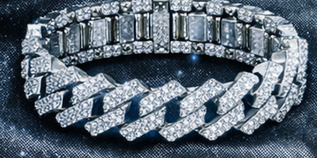 Flashing on a Budget — CZ Sterling Silver Watch, Chain & Bracelet Set